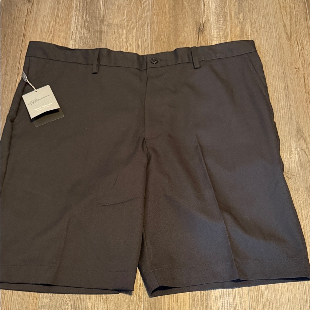 Greg Norman Signature Series Collection Black Flat-Front Men's Shorts